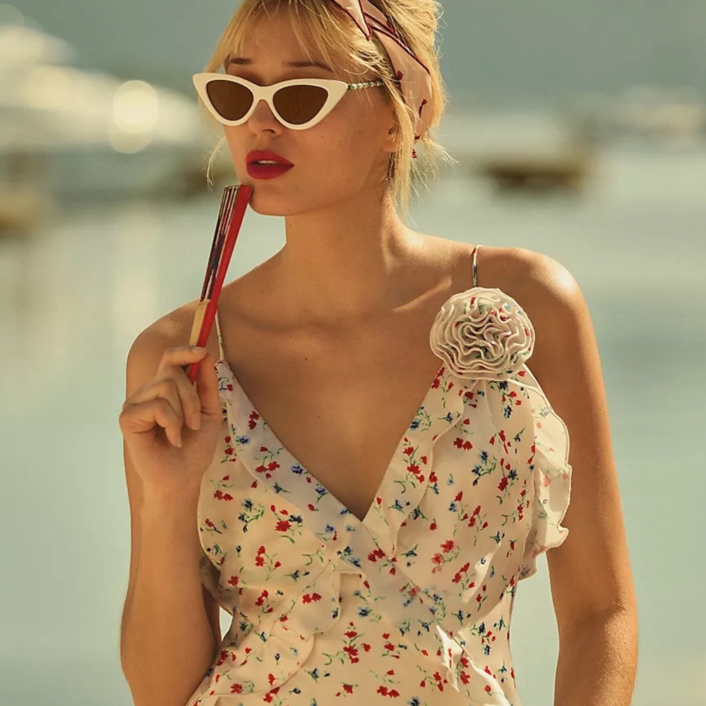Bardot Olea Floral Sleeveless Ruffle Midi Dress - Picture 7 of 15